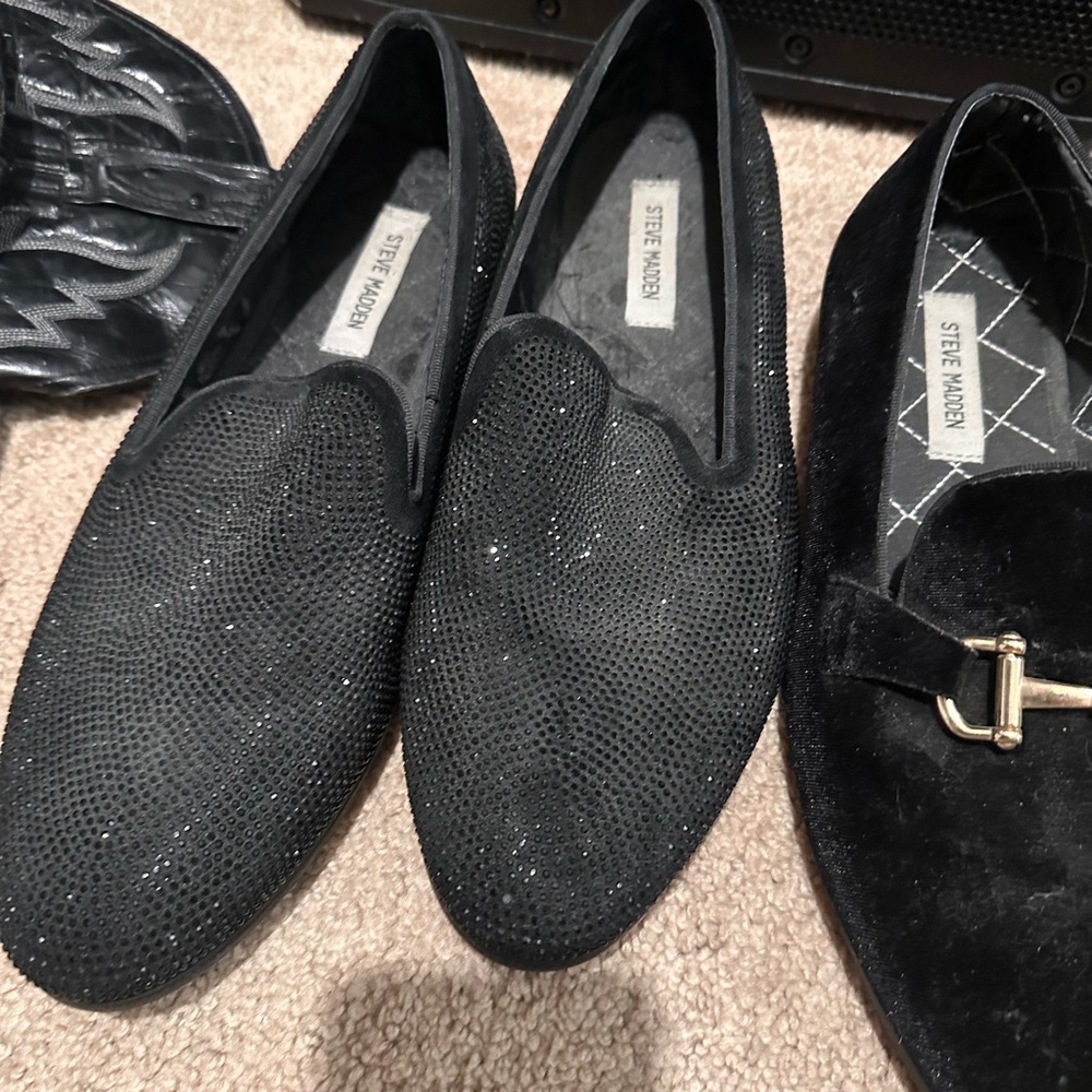 Steve Madden Black Men's Loafers